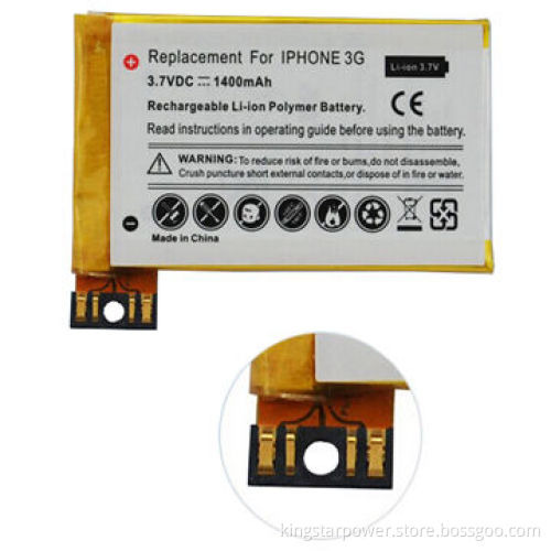 Li-polymer battery packs for iPhone 3G, APN 616-0346, 3.7V, 1,400mAh